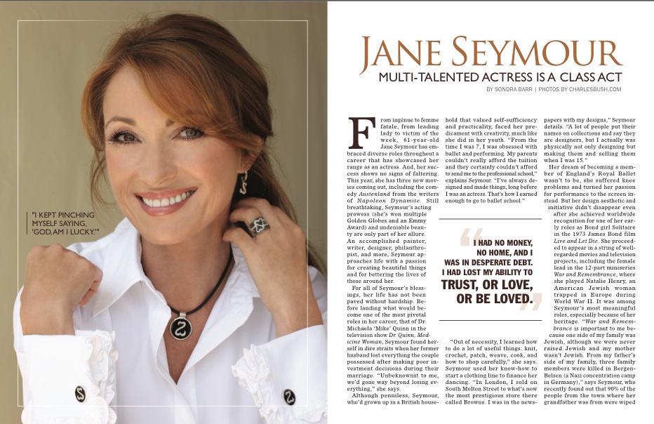 Jane Seymour, LIVING WELL Magazine spring 2012 cover story